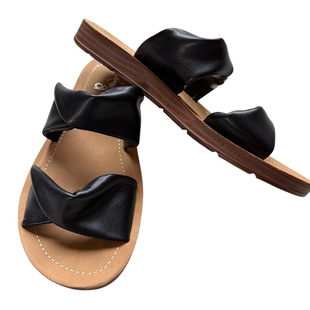 NEW Corkys Sandals With a Twist Womens size 7 Black Slides Summer Shoes Beach